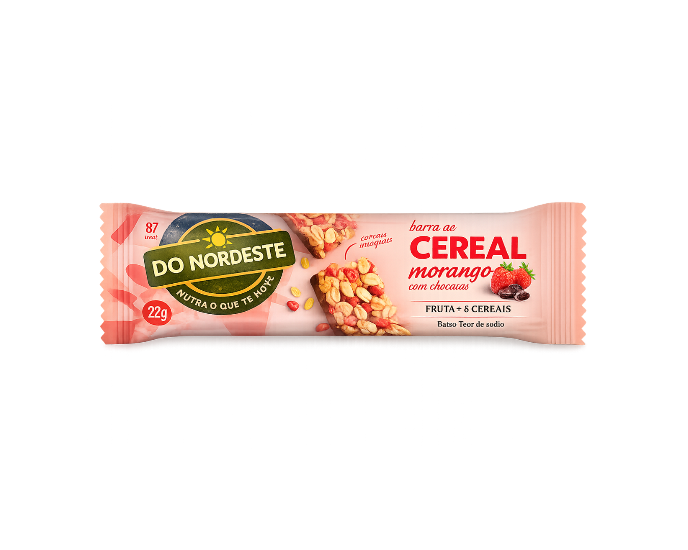 Barra de cereal com chocolate
